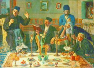 Traditional HaftSeen table at Norooz